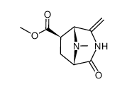 methyl 8-methyl-4-methylene-2-oxo-3,8-diazabicyclo<3.2.1>octane-6-exo-6-carboxylate结构式