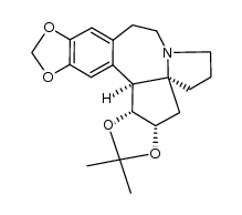 (3aα,4aS*,15bβ,15cα)-(+/-)-3a,4,6,7,9,10,15b,15c-octahydro-2,2-dimethyl-5H-[1,3]dioxolo[4,5-h]-1,3-dioxolo[4,5]cyclopenta[1,2-a]pyrrolo[2,1-b][3]-benzazepine结构式