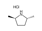 反式-2,5-二甲基吡咯烷盐酸盐结构式