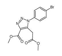 1-(4-Bromo-phenyl)-5-methoxycarbonylmethyl-1H-[1,2,3]triazole-4-carboxylic acid methyl ester Structure