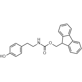 (9H-fluoren-9-yl)methyl (4-hydroxyphenethyl)carbamate Structure