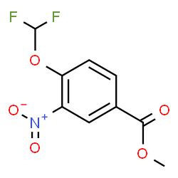 4-(二氟甲氧基)-3-硝基苯甲酸甲酯结构式