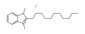 1,3-dimethyl-2-undecyl-1H-benzo[d]imidazol-3-ium iodide结构式