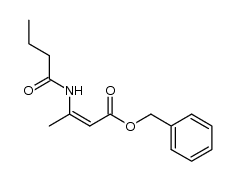 benzyl (Z)-3-butanamido-2-butenoate结构式