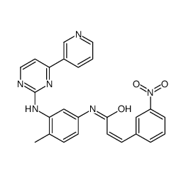 (E)-N-[4-methyl-3-[(4-pyridin-3-ylpyrimidin-2-yl)amino]phenyl]-3-(3-nitrophenyl)prop-2-enamide结构式