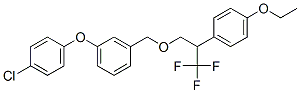 1-chloro-4-[3-[[2-(4-ethoxyphenyl)-3,3,3-trifluoro-propoxy]methyl]phen oxy]benzene结构式