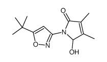 1-(5-tert-butyl-1,2-oxazol-3-yl)-2-hydroxy-3,4-dimethyl-2H-pyrrol-5-one结构式