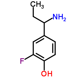 4-(1-Aminopropyl)-2-fluorophenol结构式