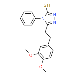 5-[2-(3,4-dimethoxyphenyl)ethyl]-4-phenyl-4H-1,2,4-triazole-3-thiol Structure