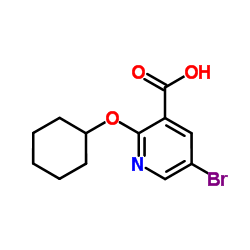 5-Bromo-2-(cyclohexyloxy)nicotinic acid Structure