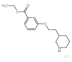 Ethyl 3-[2-(3-piperidinyl)ethoxy]benzoate hydrochloride Structure