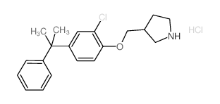 3-{[2-Chloro-4-(1-methyl-1-phenylethyl)phenoxy]-methyl}pyrrolidine hydrochloride结构式