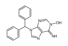 9-benzhydryl-1-hydroxy-purin-6-imine structure