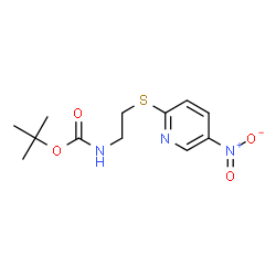 tert-butyl {2-[(5'-nitropyridin-2'-yl)sulfanyl]ethyl}carbamate结构式