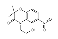 4-(2-hydroxyethyl)-2,2-dimethyl-6-nitro-1,4-benzoxazin-3-one Structure