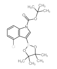 TERT-BUTYL 4-CHLORO-3-(4,4,5,5-TETRAMETHYL-1,3,2-DIOXABOROLAN-2-YL)-1H-INDOLE-1-CARBOXYLATE图片