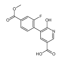 5-(2-fluoro-4-methoxycarbonylphenyl)-6-oxo-1H-pyridine-3-carboxylic acid结构式