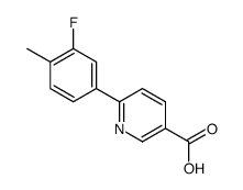 6-(3-fluoro-4-methylphenyl)pyridine-3-carboxylic acid结构式
