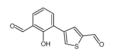 4-(3-formyl-2-hydroxyphenyl)thiophene-2-carbaldehyde结构式