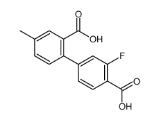 2-(4-carboxy-3-fluorophenyl)-5-methylbenzoic acid结构式