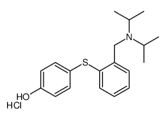 4-[2-[[di(propan-2-yl)amino]methyl]phenyl]sulfanylphenol,hydrochloride结构式