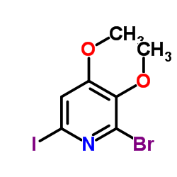 2-Bromo-6-iodo-3,4-dimethoxypyridine Structure