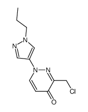3-(chloromethyl)-1-(1-propyl-1H-pyrazol-4-yl)pyridazin-4(1H)-one Structure