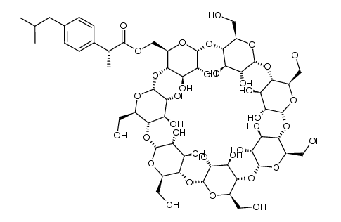 6A-O-[2-[4-(2-methylpropyl)phenyl]propanoyl]-β-cyclodextrin结构式