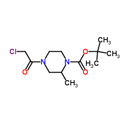 4-(2-Chloro-acetyl)-2-Methyl-piperazine-1-carboxylic acid tert-butyl ester structure