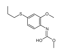 methyl N-(2-methoxy-4-propylsulfanylphenyl)carbamate结构式