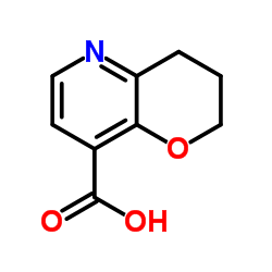 3,4-Dihydro-2H-pyrano[3,2-b]pyridine-8-carboxylic acid Structure