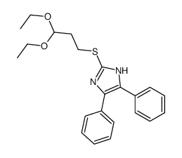 2-(3,3-diethoxypropylsulfanyl)-4,5-diphenyl-1H-imidazole结构式