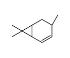 (1R,3R,6S)-3,7,7-trimethylbicyclo[4.1.0]hept-4-ene结构式