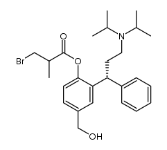 2-((R)-3-(diisopropylamino)-1-phenylpropyl)-4-(hydroxymethyi)phenyl-3-bromo-2-methyl propanoate Structure