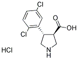 (TRANS)-4-(2,5-DICHLORO-PHENYL)-PYRROLIDINE-3-CARBOXYLIC ACID HCL结构式