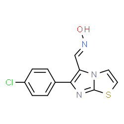 6-(4-CHLOROPHENYL)IMIDAZO[2,1-B][1,3]THIAZOLE-5-CARBALDEHYDE OXIME Structure
