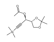 (2R,3R)-3-O-acetyl-1,2-O-isopropylidene-5-(trimethylsilyl)-4-pentyne-1,2,3-triol Structure