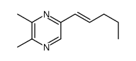 Pyrazine, 2,3-dimethyl-5-(1-pentenyl)-, (E)- (9CI) Structure