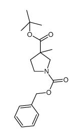 1-benzyl 3-(tert-butyl) 3-methylpyrrolidine-1,3-dicarboxylate Structure