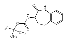 (R)(2-OXO-2,3,4,5-TETRAHYDRO-1H-BENZO[B]AZEPIN-3-YL)-CARBAMIC ACID TERT-BUTYL ESTER structure