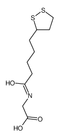 2-[5-(dithiolan-3-yl)pentanoylamino]acetic acid Structure
