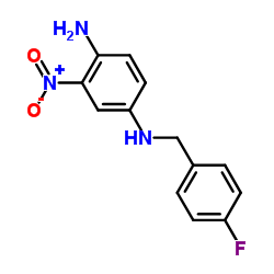 2-Amino-5-[(4-fluorobenzyl)amino]-1-nitrobenzene Structure