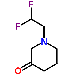 1-(2,2-Difluoroethyl)-3-piperidinone Structure