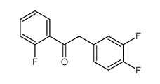 2-(3,4-Difluorophenyl)-1-(2-fluorophenyl)ethanone结构式