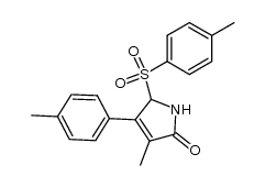 3-methyl-4-(p-tolyl)-5-tosyl-1H-pyrrol-2(5H)-one结构式
