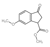 1H-Indene-1-carboxylicacid, 2,3-dihydro-6-methoxy-3-oxo-, methyl ester结构式