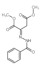 Butanedioic acid, 2-(2-benzoylhydrazinylidene)-,1,4-dimethyl ester Structure