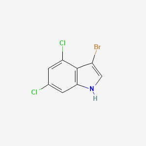 3-bromo-4,6-dichloro-1H-indole结构式