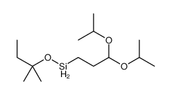 3,3-di(propan-2-yloxy)propyl-(2-methylbutan-2-yloxy)silane结构式