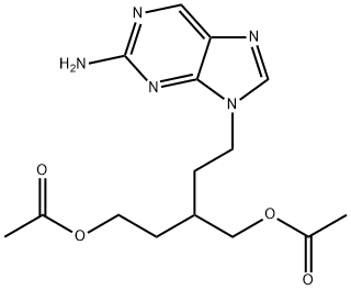 1,4-Butanediol, 2-[2-(2-amino-9H-purin-9-yl)ethyl]-, 1,4-diacetate结构式